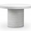 AUGUST- BEYER DINING TABLE WITH 54" WHITE CARRERA MARBLE TOP