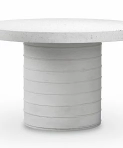 AUGUST- BEYER DINING TABLE WITH 54" WHITE CARRERA MARBLE TOP