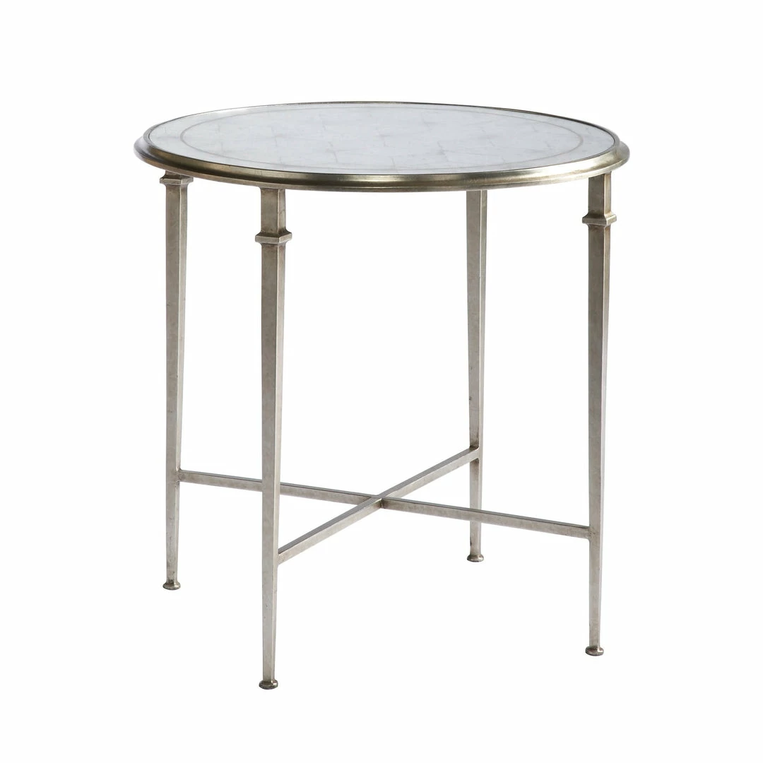 AUGUST- Side Tables Barlow Round End Table (Silver) 3 AUGUST- Side Tables Barlow Round End Table (Silver)