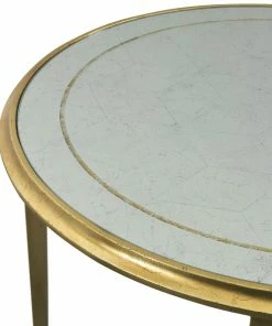 AUGUST- Barlow Round End Table (Gold)