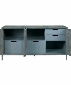 AUGUST- Ford Shagreen Console (Charcoal) Cabinets