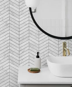 WALLQU- Marbled Chevron Luxe Haven