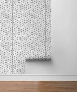 WALLQU- Marbled Chevron Luxe Haven