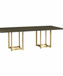 AUGUST- Dining Tables Stella Double Pedestal Dining Table (96" Rectangular - Gold)