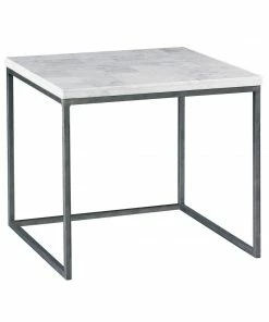 AUGUST- Nolan Side Table ( White Stone)