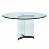 AUGUST- Ava Glass Pedestal Dining Table (54" Round)