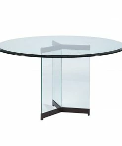 AUGUST- Ava Glass Pedestal Dining Table (54" Round)