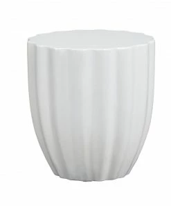AUGUST- Scallop Accent Table (White) Accent Tables