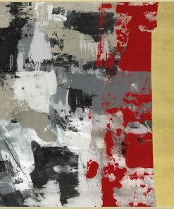 WENDOV- Rouge And Gold 2 Abstract